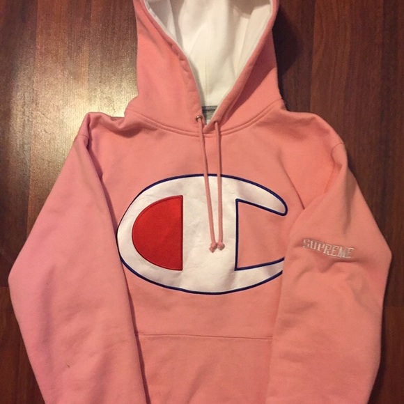 Supreme Other - Pink Supreme x Champion Hoodie size Large